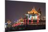 Night Lighting and Glowing Lanterns, Views from Atop City Wall, Xi'An, China-Stuart Westmorland-Mounted Photographic Print
