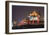 Night Lighting and Glowing Lanterns, Views from Atop City Wall, Xi'An, China-Stuart Westmorland-Framed Photographic Print