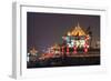 Night Lighting and Glowing Lanterns, Views from Atop City Wall, Xi'An, China-Stuart Westmorland-Framed Photographic Print