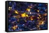 Night Lighting of the City of Guanajuato-Terry Eggers-Framed Stretched Canvas