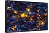 Night Lighting of the City of Guanajuato-Terry Eggers-Framed Stretched Canvas