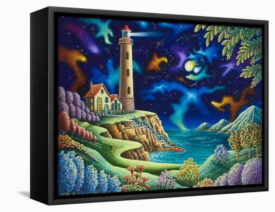 Night Lights-Andy Russell-Framed Stretched Canvas