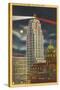 Night, Lincoln Tower, Ft. Wayne, Indiana-null-Stretched Canvas