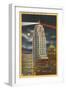 Night, Lincoln Tower, Ft. Wayne, Indiana-null-Framed Art Print