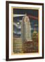 Night, Lincoln Tower, Ft. Wayne, Indiana-null-Framed Art Print