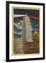 Night, Lincoln Tower, Ft. Wayne, Indiana-null-Framed Art Print