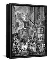 Night - London-William Hogarth-Framed Stretched Canvas