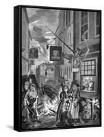 Night - London-William Hogarth-Framed Stretched Canvas