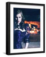 Night Lusts-Winter Wolf-Framed Photographic Print