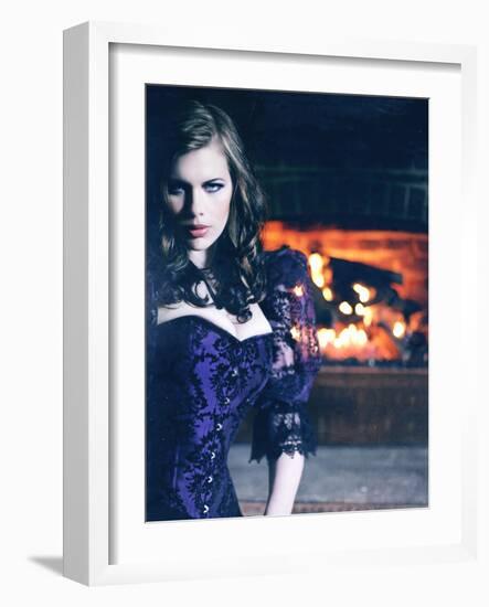 Night Lusts-Winter Wolf-Framed Photographic Print