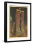 Night, Magnolia Building, Dallas, Texas-null-Framed Art Print