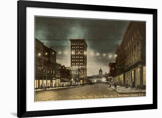 Night, Main Street, Columbia, South Carolina-null-Framed Premium Giclee Print