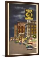 Night, Main Street, Greenville, South Carolina-null-Framed Art Print