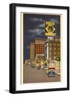 Night, Main Street, Greenville, South Carolina-null-Framed Art Print