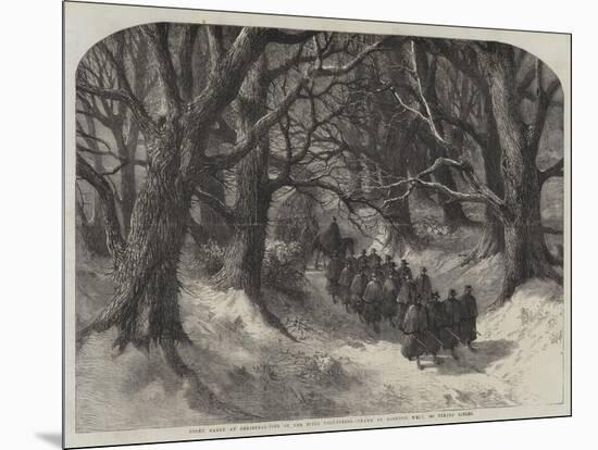 Night March at Christmas-Tide of the Rifle Volunteers, 1st Surrey Rifles-Harrison William Weir-Mounted Giclee Print