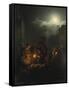 Night Market in Antwerp-Petrus van Schendel-Framed Stretched Canvas