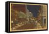 Night, Market Street, Harrisburg, Pennsylvania-null-Framed Stretched Canvas