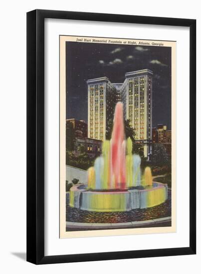 Night, Memorial Fountain, Atlanta, Georgia-null-Framed Art Print