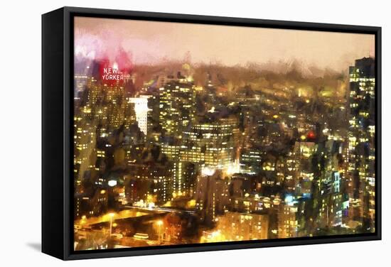 Night Mood of Manhattan-Philippe Hugonnard-Framed Stretched Canvas