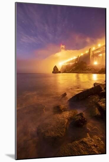Night Moves at Golden Gate, San Francisco Bay, Bridge and Fog-Vincent James-Mounted Photographic Print