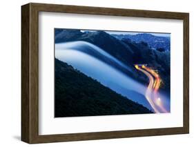 Night Moves - Evening Lights and Fog Flow Over Marin California Hills-Vincent James-Framed Photographic Print