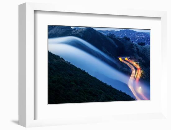 Night Moves - Evening Lights and Fog Flow Over Marin California Hills-Vincent James-Framed Photographic Print