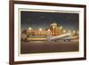 Night, Municipal Airport, Kansas City, Missouri-null-Framed Art Print