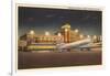 Night, Municipal Airport, Kansas City, Missouri-null-Framed Art Print