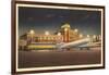 Night, Municipal Airport, Kansas City, Missouri-null-Framed Art Print