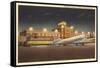 Night, Municipal Airport, Kansas City, Missouri-null-Framed Stretched Canvas