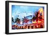 Night Ocean Drive - In the Style of Oil Painting-Philippe Hugonnard-Framed Giclee Print