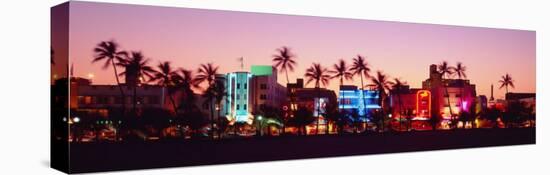 Night, Ocean Drive, Miami Beach, Florida, USA-null-Stretched Canvas