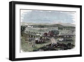 Night of the Battle Cedar Mountain, Culpeper County, Virginia, American Civil War, 9 August 1862-Edwin Forbes-Framed Giclee Print