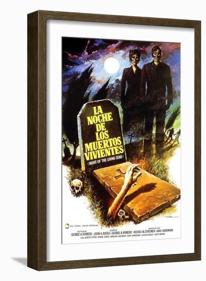 Night of the Living Dead, (aka La Noche De Los Muertos Vivientes), Spanish Poster Art, 1968-null-Framed Art Print