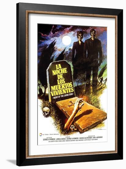 Night of the Living Dead, (aka La Noche De Los Muertos Vivientes), Spanish Poster Art, 1968-null-Framed Art Print