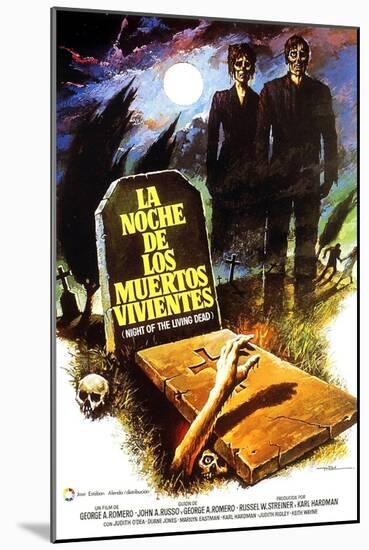 Night of the Living Dead, (aka La Noche De Los Muertos Vivientes), Spanish Poster Art, 1968-null-Mounted Art Print