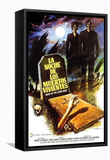 Night of the Living Dead, (aka La Noche De Los Muertos Vivientes), Spanish Poster Art, 1968-null-Framed Stretched Canvas