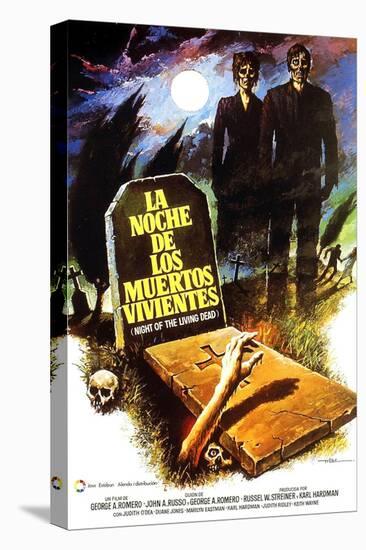 Night of the Living Dead, (aka La Noche De Los Muertos Vivientes), Spanish Poster Art, 1968-null-Stretched Canvas