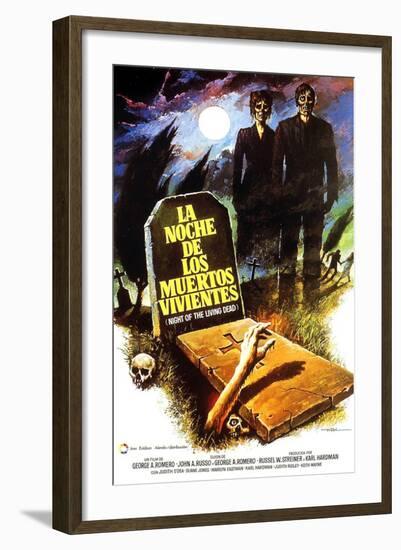 Night of the Living Dead, (aka La Noche De Los Muertos Vivientes), Spanish Poster Art, 1968-null-Framed Art Print