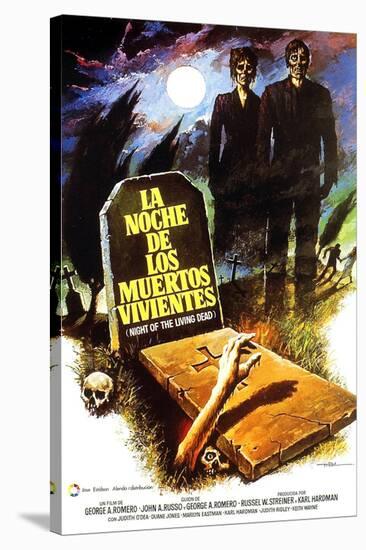 Night of the Living Dead, (aka La Noche De Los Muertos Vivientes), Spanish Poster Art, 1968-null-Stretched Canvas