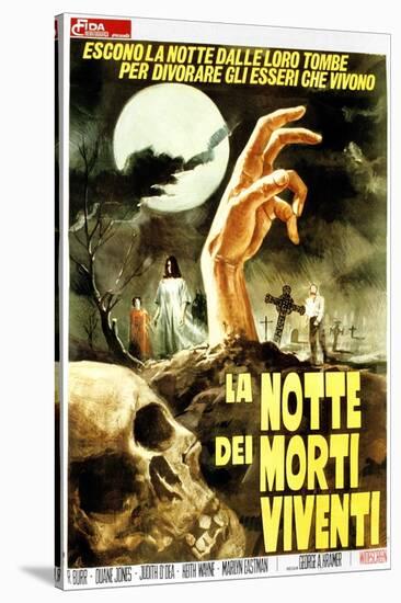 Night of the Living Dead, (aka La Notte Dei Morti Viventi), Italian Poster Art, 1968-null-Stretched Canvas