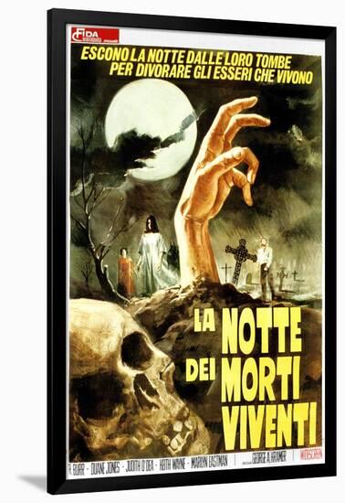 Night of the Living Dead, (aka La Notte Dei Morti Viventi), Italian Poster Art, 1968-null-Framed Art Print