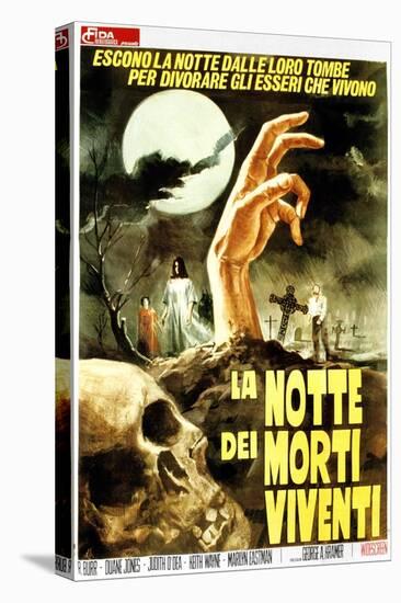 Night of the Living Dead, (aka La Notte Dei Morti Viventi), Italian Poster Art, 1968-null-Stretched Canvas