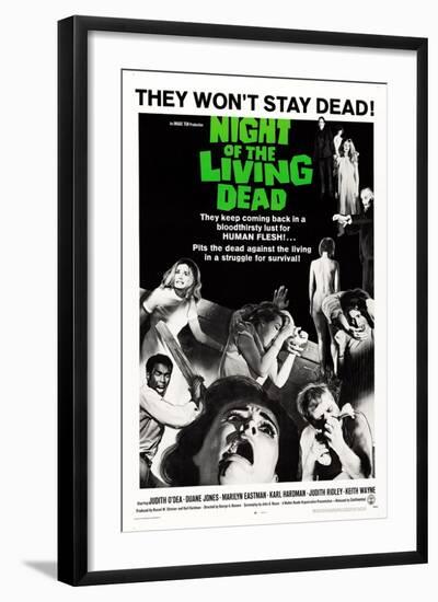 Night of the Living Dead, Duane Jones, Judith O'Dea, Marilyn Eastman, 1968-null-Framed Art Print