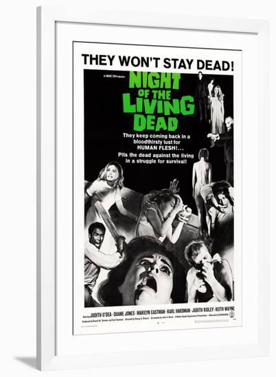 Night of the Living Dead, Duane Jones, Judith O'Dea, Marilyn Eastman, 1968-null-Framed Art Print