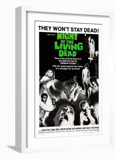 Night of the Living Dead, Duane Jones, Judith O'Dea, Marilyn Eastman, 1968-null-Framed Art Print