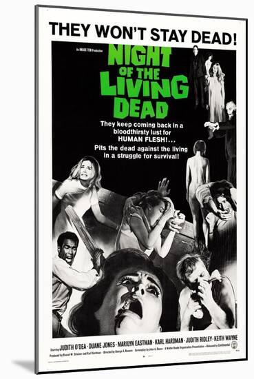 Night of the Living Dead, Duane Jones, Judith O'Dea, Marilyn Eastman, 1968-null-Mounted Art Print