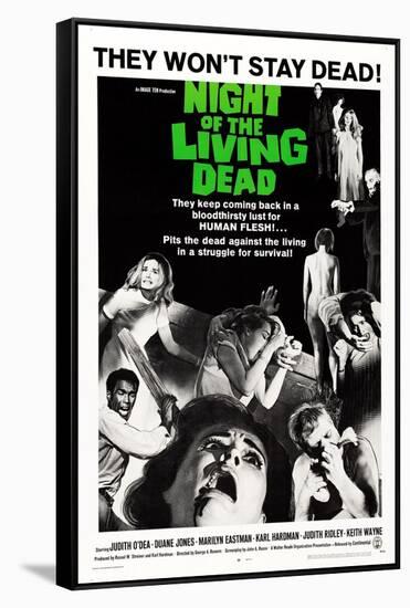 Night of the Living Dead, Duane Jones, Judith O'Dea, Marilyn Eastman, 1968-null-Framed Stretched Canvas