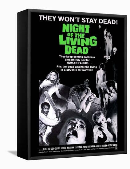 Night of the Living Dead Movie Poster-null-Framed Stretched Canvas