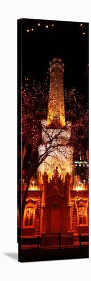 Night, Old Water Tower, Chicago, Illinois, USA-null-Stretched Canvas